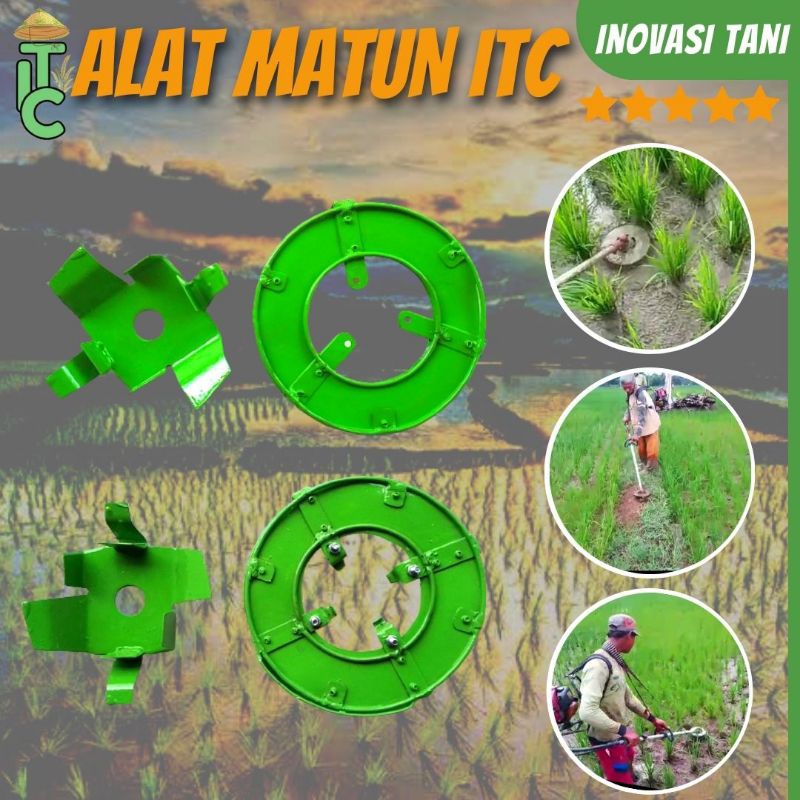 Alat Matun Padi Modern 18cm Pisau Potong Rumput | Alat Penyiang Gulma Sawah untuk gearbox bulat