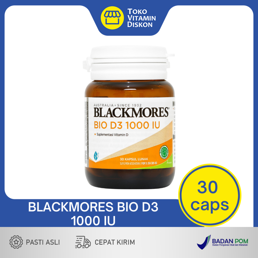 BLACKMORES BIO D3 1000IU BPOM KALBE - 30 CAPS