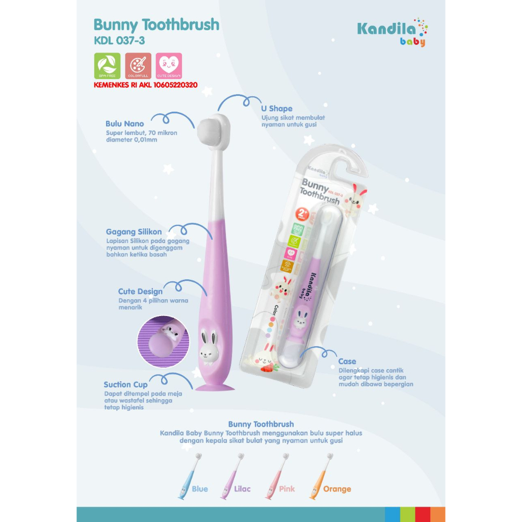 Kandila Baby Bunny Toothbrush Sikat Gigi Anak KDL037-3