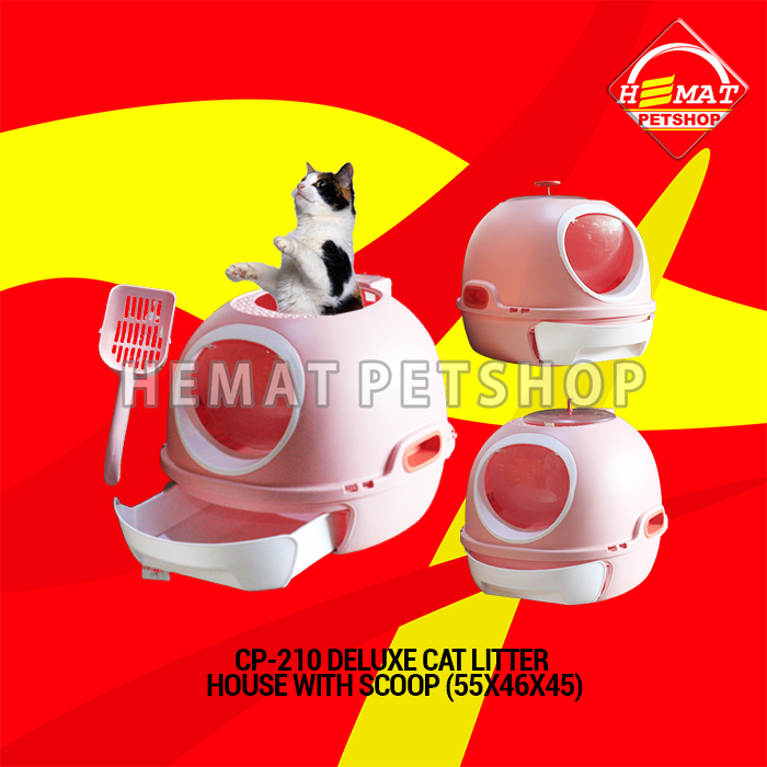 Cat Deluxe Pan / Tempat Pup Kucing Plus Serokan Bak Pasir Kucing - AKS1308