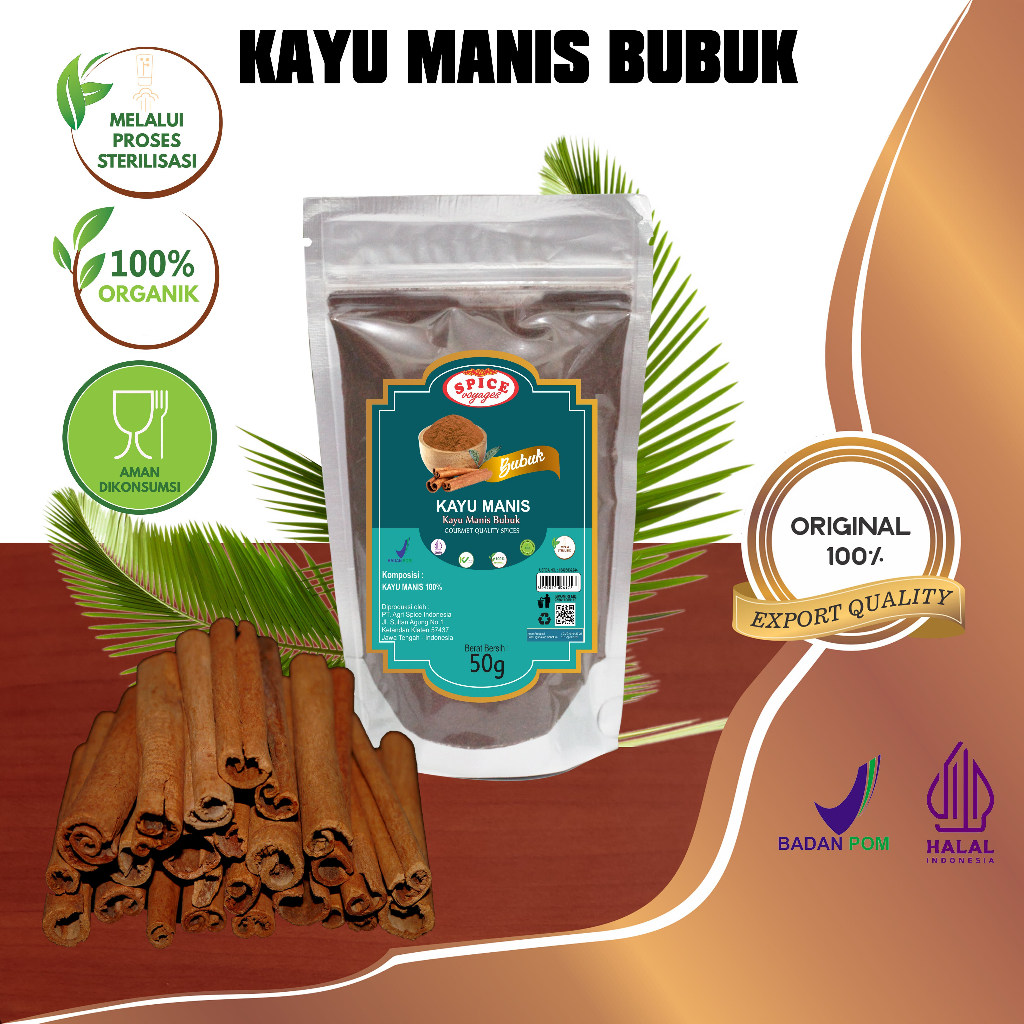 

Spice Voyages Ground Cinnamon (50gr) / Kayu Manis Bubuk (50gr)