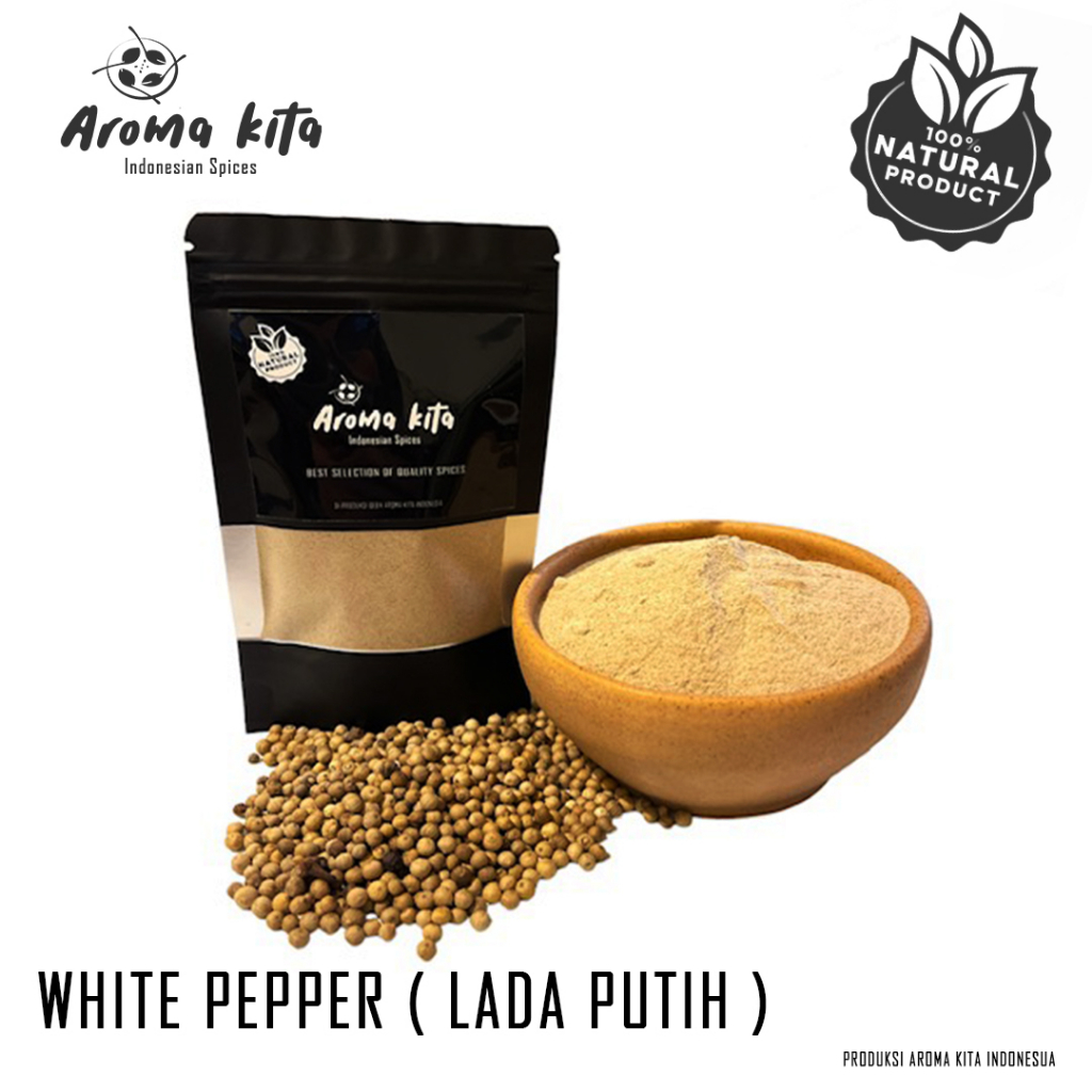 

Lada Putih Biji / Lada Putih Utuh / White Pepper Whole - 100 gram