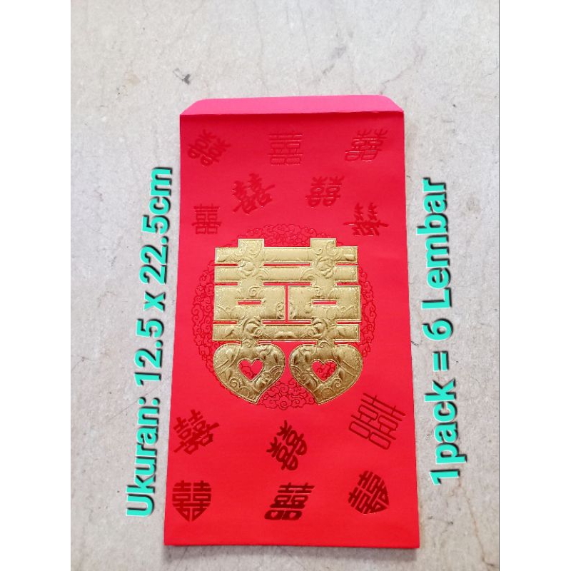 Angpau Sangjit Jumbo / Angpao Suang Xi Wedding Jumbo / Amplop Wedding / Angpau Nikahan Jumbo