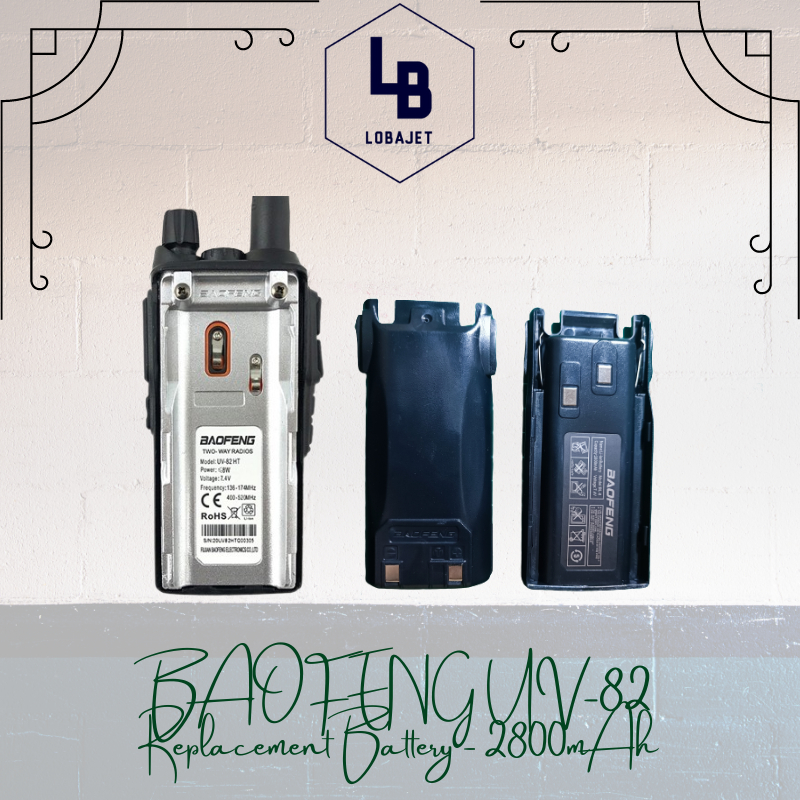 Baterai Cadangan Batere HT BAOFENG UV-82 UV82 BL-8 Battery 2800mAh