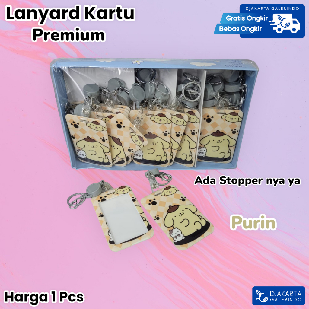 Lanyard Gantungan id Card Holder kartu akses Kantor busway MRT Card Holder tali