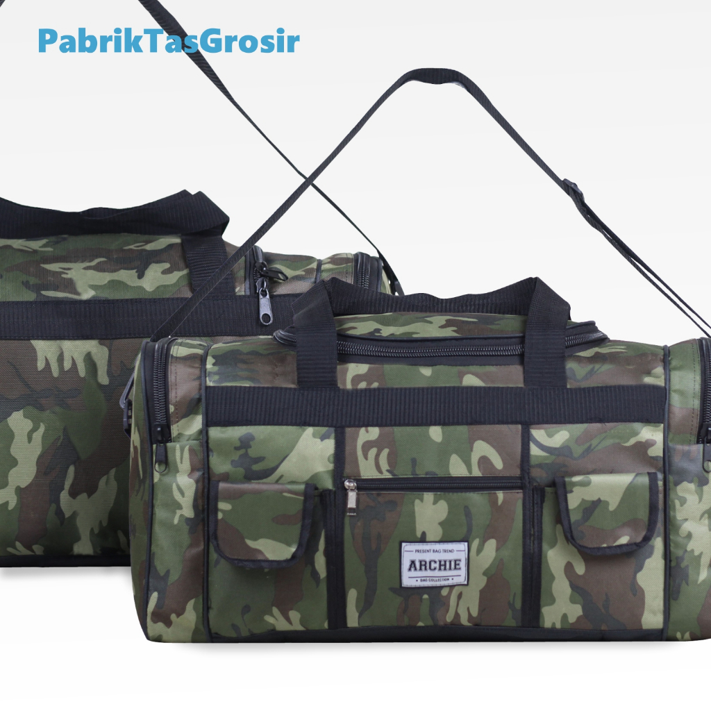 Tas Travel Mudik Army Archie Model Army Tentara Kapasitas Besar Jahitan Kuat Bahan Impor Terbaru Selempang Mudik Munggat Travelig Liburan ManatI Staycation Bisa Masuk Kabin