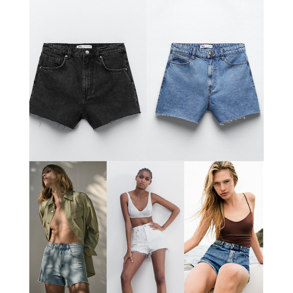 Zara High Rise Denim Shorts