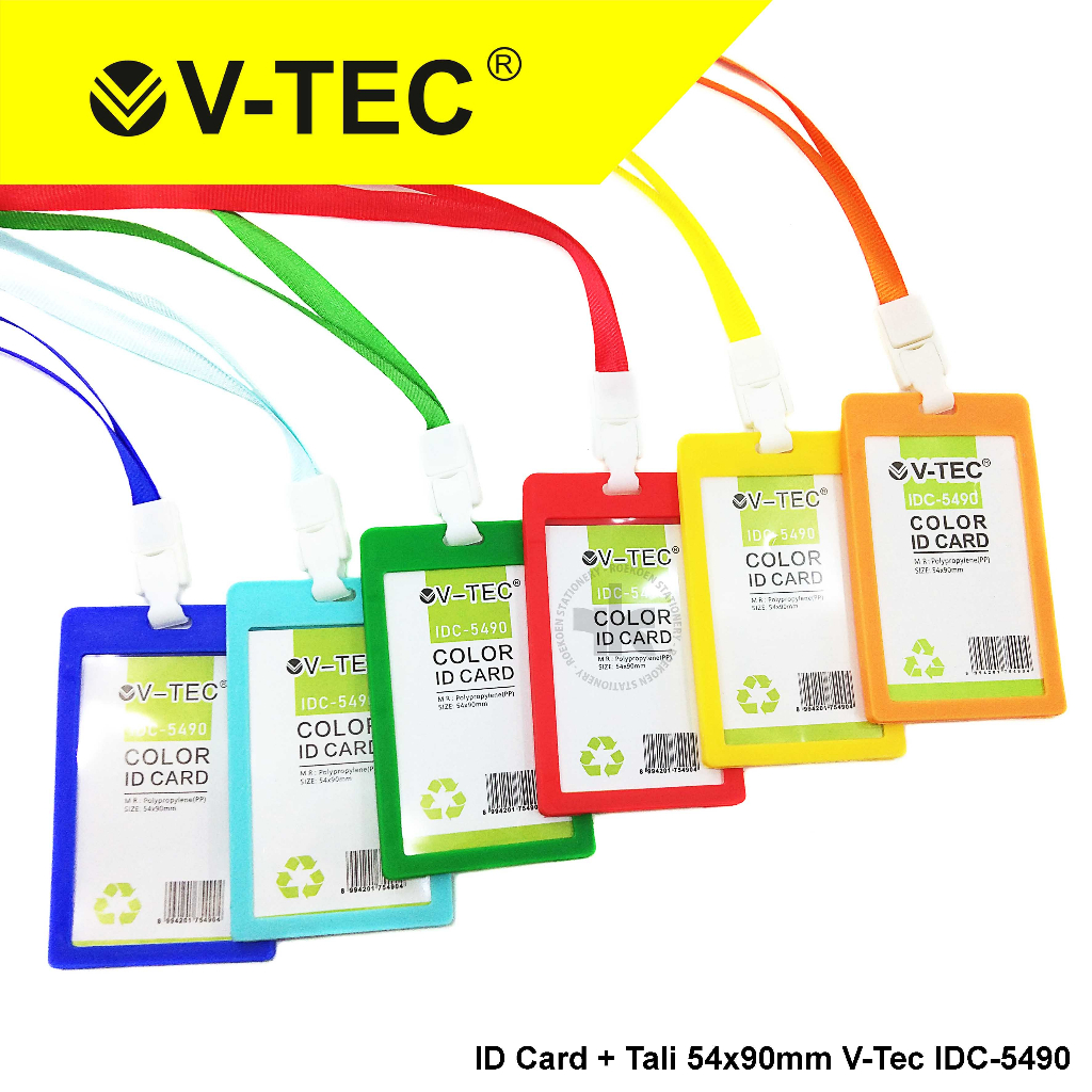 

V tec lanyard tali & name tag ID card IDC 5490