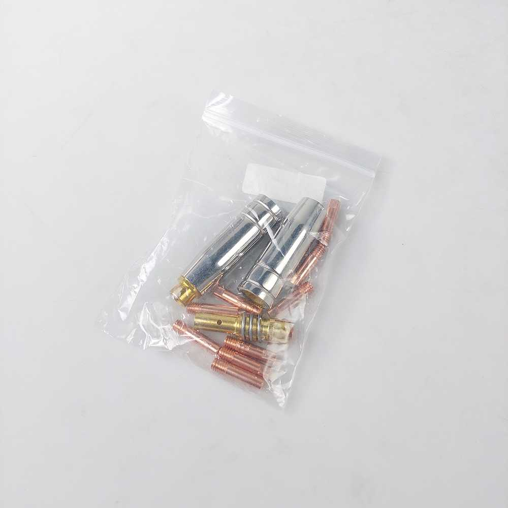 Nozzle Obor Las Welding Torch Tip Holder 15AK MIG 0.8mm 14PCS Perkakas Rumah Material Berkualitas