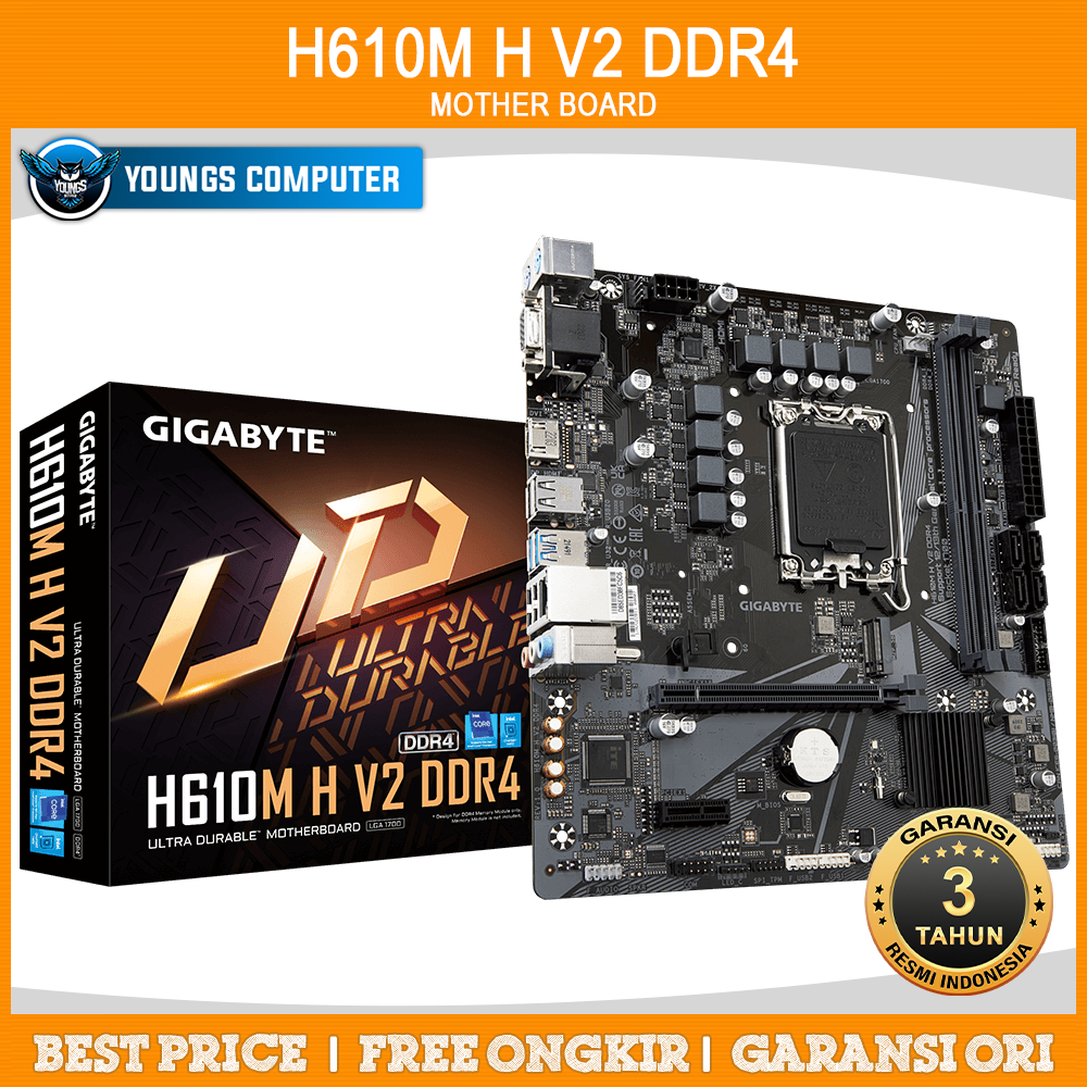 GIGABYTE H610M H V2 DDR4 | MOTHERBOARD INTEL H610 LGA1700 DDR4 M-ATX