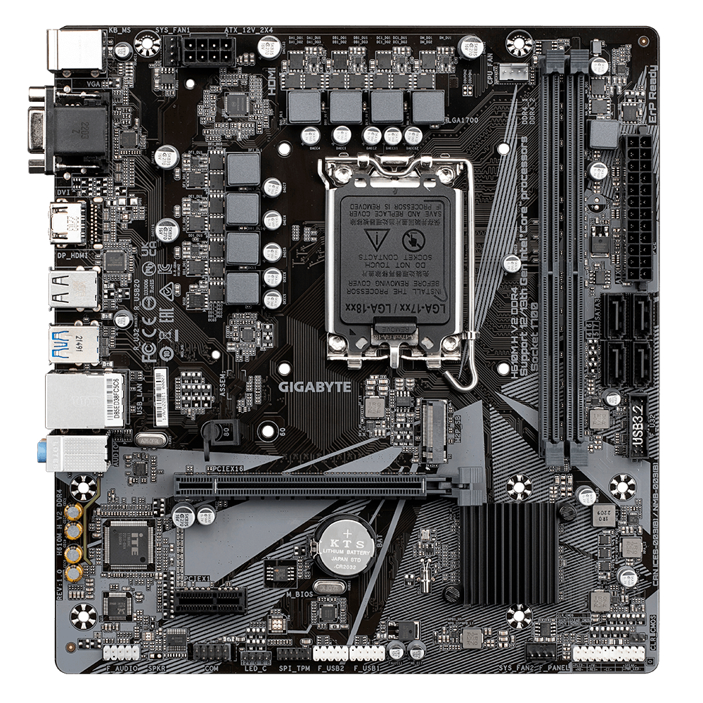 GIGABYTE H610M H V2 DDR4 | MOTHERBOARD INTEL H610 LGA1700 DDR4 M-ATX