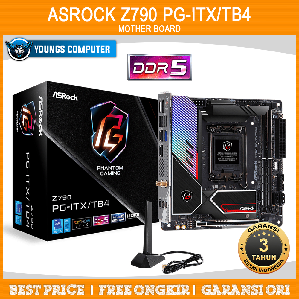 ASROCK Z790 PG-ITX/TB4 | MOTHERBOARD INTEL LGA1700 DDR5 M-ITX