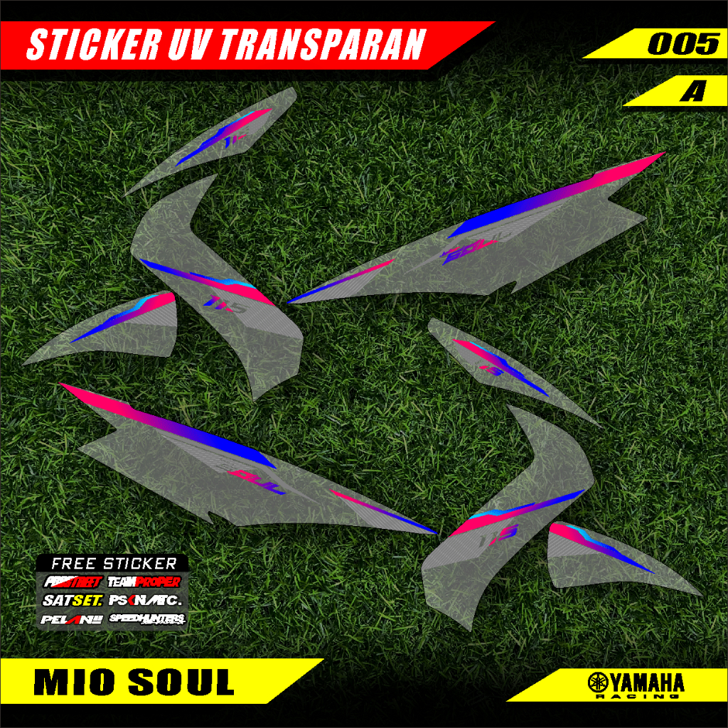 STRIPING TRANSPARAN MIO SOUL VARIASI LIST MOTOR DESAIN MINIMALIS GPC 005