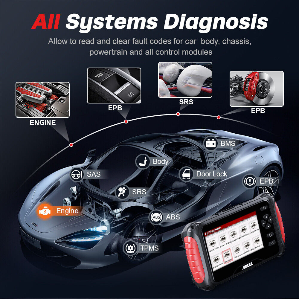 ANCEL FX8000 Professional Obd2 Scanner Car Scanner Car Diagnosis Odb2 Car Diagnostic Tool OBDII Car Diagnostic Scanner ECU Scanner Automotive Scanner Auto Scanner Check Engine Scanner Obd2 Gauge Obd Meter PK Launch X431 Ancel Thinkcar Autel Konnwei