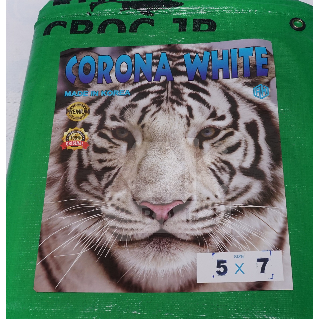 Terpal A15 5x7 meter Corona White Hijau Terpaulin Terpal Korea Terpal plastik Terpal kolam ikan Terp