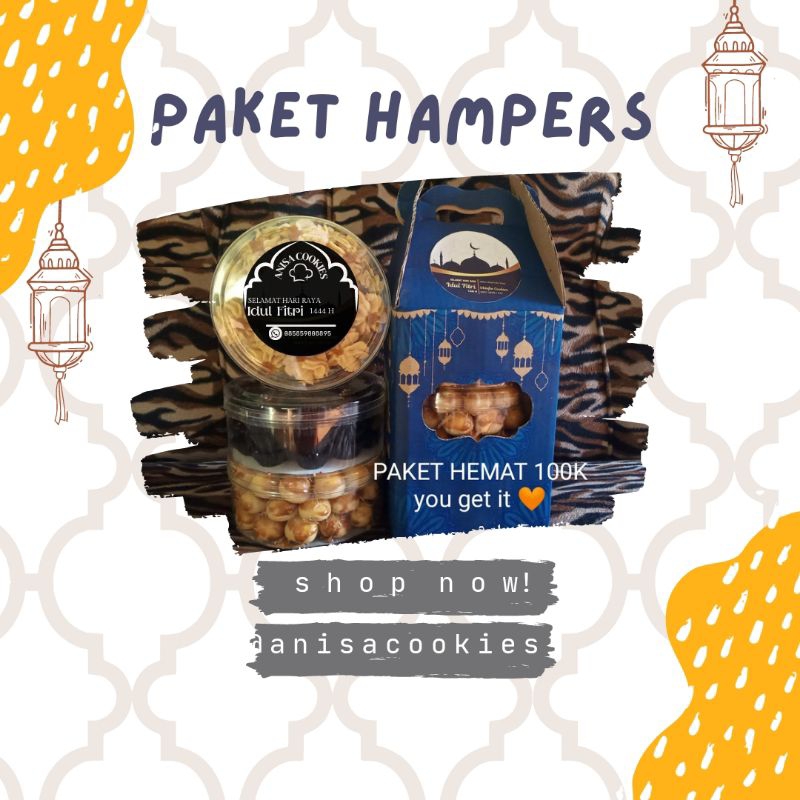 

PAKET HAMPERS 3 MACAM KUE LEBARAN (Nastar 500g, Kastangel 500g, Coklat Kacang 250g)