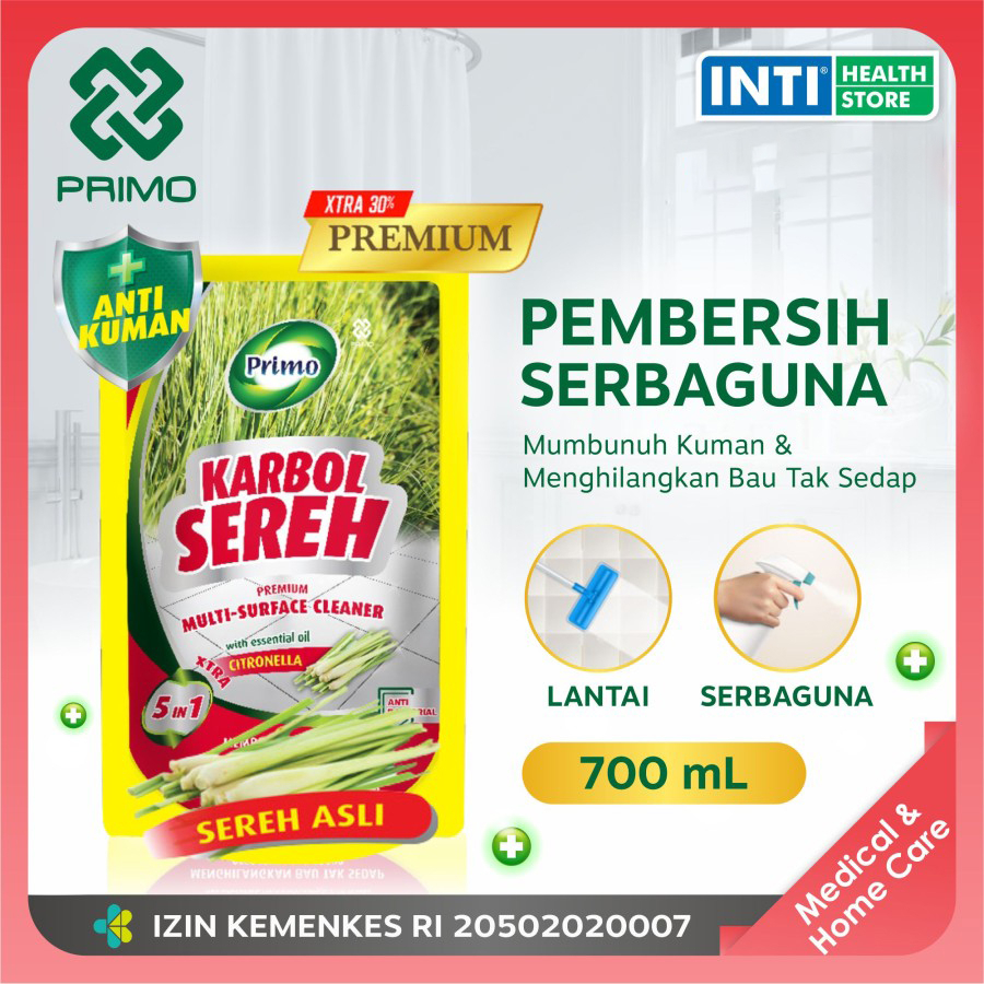 PRIMO | Karbol Sereh Original / Premium 700 ml | Multi Surface Cleaner Pouch