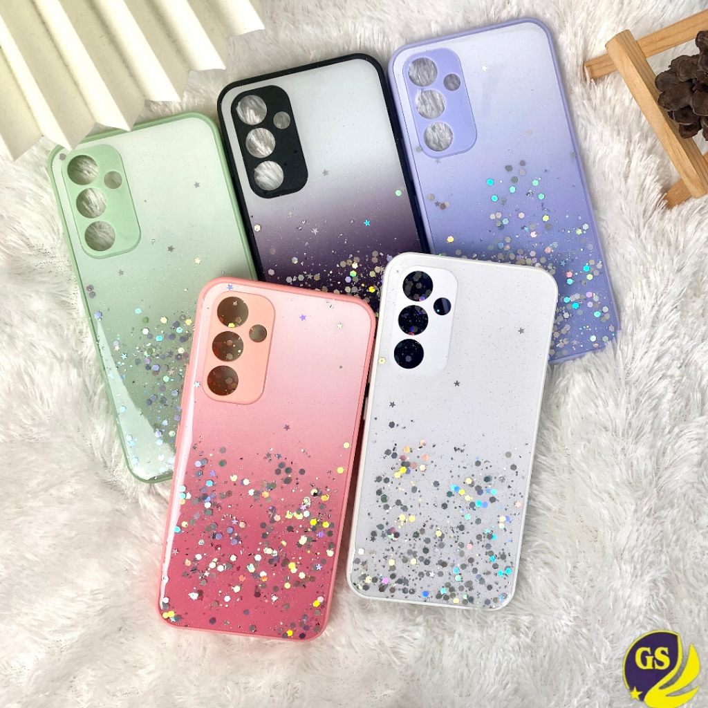 Samsung A54 A34 A04E A14 5G A04 2023 Case Dove Glitter Bling Star Light Candy Camera Macaron Gliter Pelindung Kamera