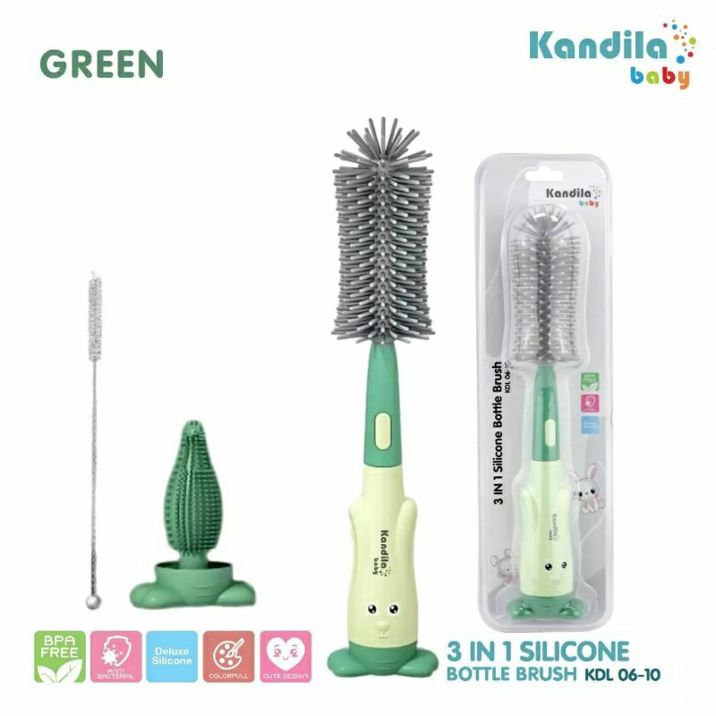 Kandila 3 in 1 Silicone Bottle Brush Sikat Botol Silikon Bayi KDL 06-10