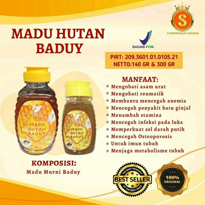 

Madu Hutan Baduy SR12 Meningkatkan kesehatan Madu murni meningkatkan imun