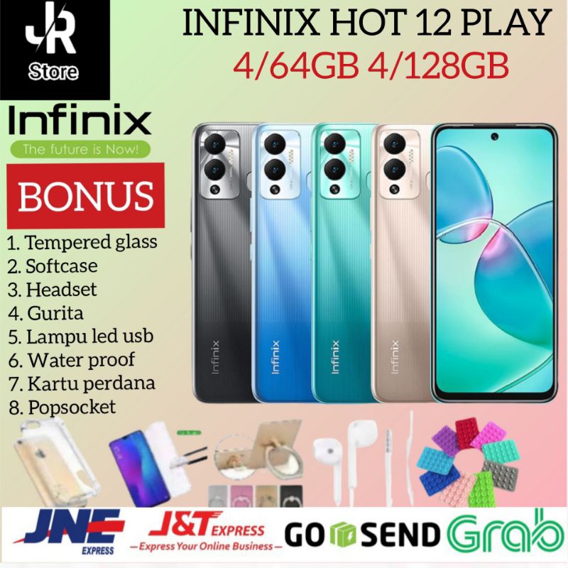 INFINIX HOT 12 PLAY RAM 4GB 128GB 4/64GB GARANSI RESMI INFINIX
