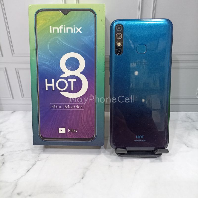 Infinix Hot 8 Ram 4GB Internal 64GB 4/64 Handphone Second Bekas Termurah Terlaris Promo Fullset Batangan Bergaransi Imei Terdaftar