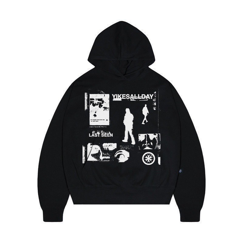 BOXY HOODIE | LAST SEEN | BLACK | YIKESALLDAY