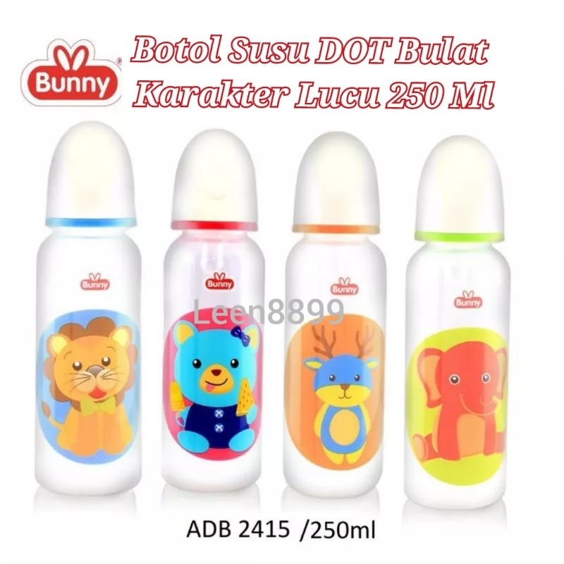 Botol Bunny Karakter Lucu BPA Free 250Ml/125Ml/60Ml ADB 2415/ADB1215/ADB6015