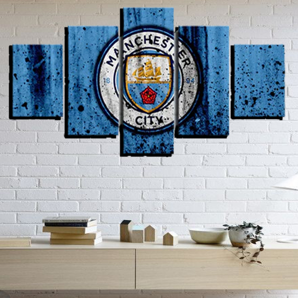 Poster Hiasan Dinding Manchester City Multipanel