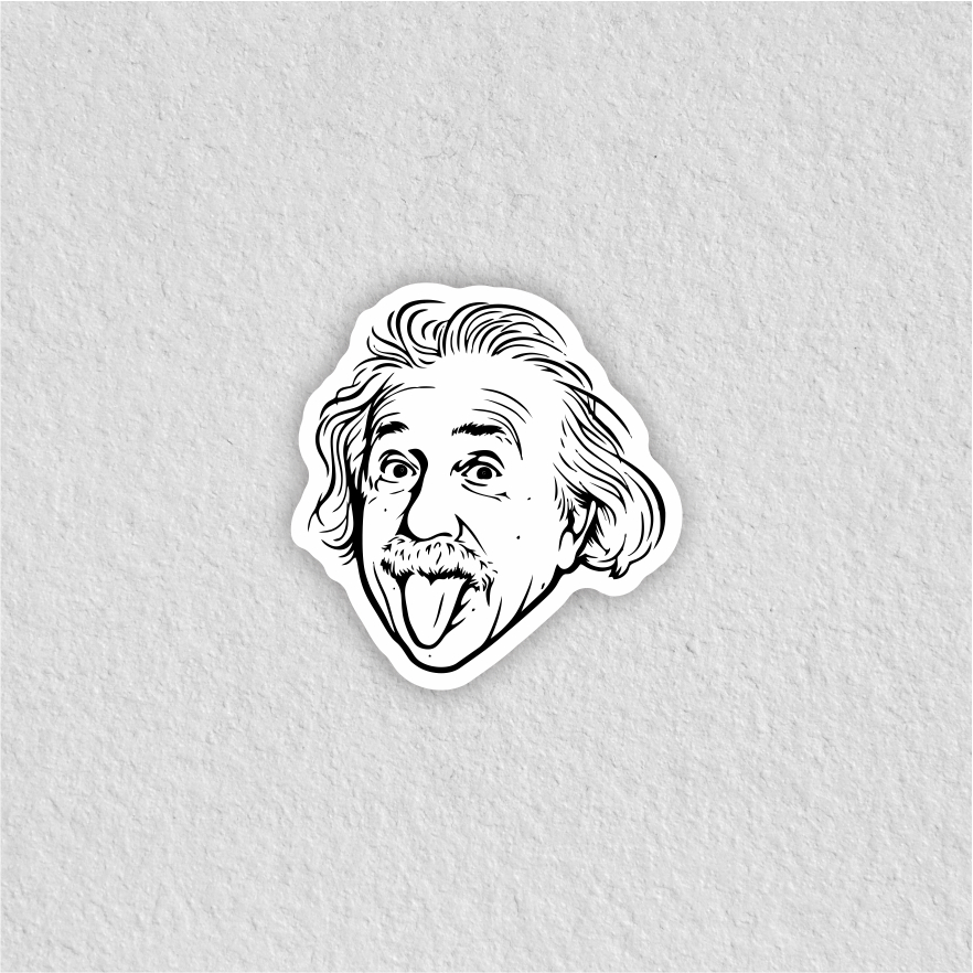 

stiker distro brand einstein