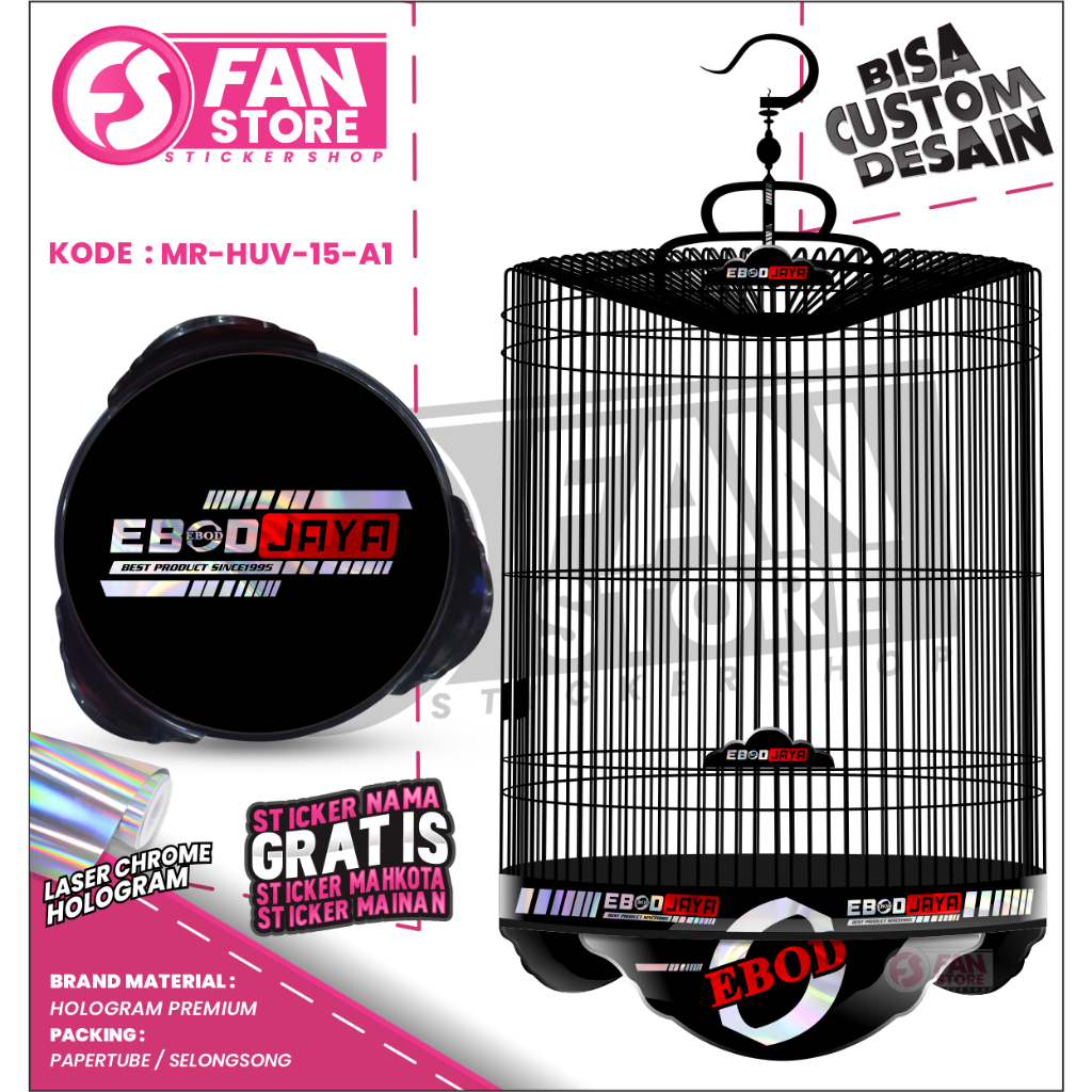 Decal Tebok Murai - Sticker Tebok Murai Hologram UV