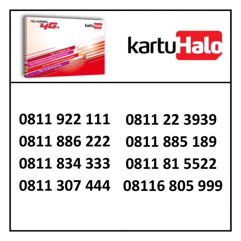Kartu Halo 10 Digit Triple Kwartet