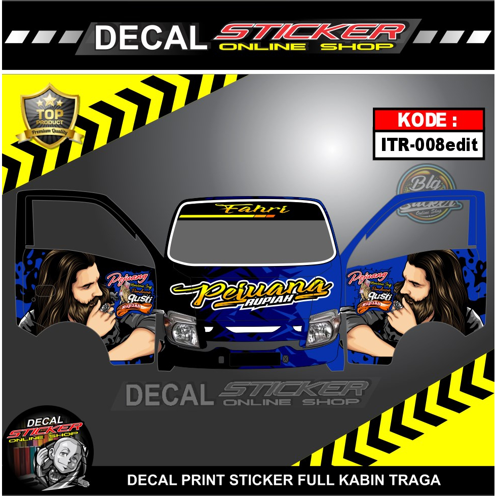 STIKER MOBIL PICKUP TRUCK ISUZU TRAGA FULL KABIN DECaL PRINT STICKER VARIASI CUSTOM KEREN