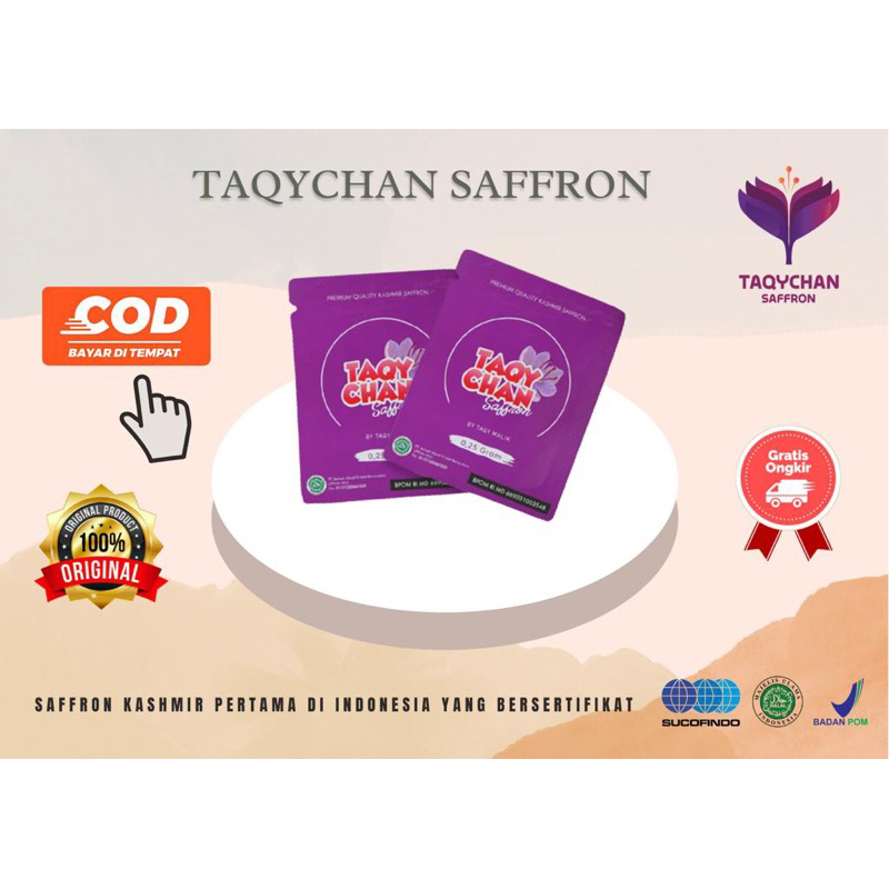 

[READY SIAP KIRIM] TAQYCHAN SAFFRON KASHMIR 0,25 GR, 0,5 GR