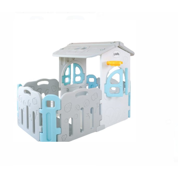 Baby Fence Lumba Playhouse Type Roof + Playmat Full Grey by Mamasewa (Diskon Kondisi)