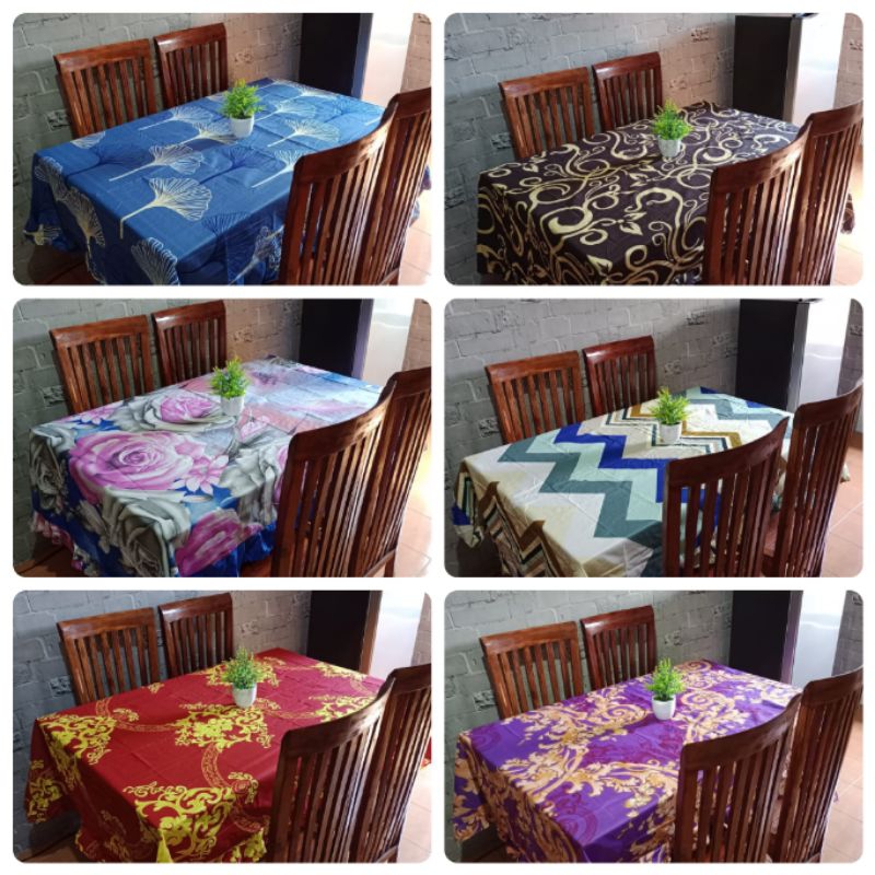 TAPLAK  MEJA MAKAN KAIN KATUN MODEL RUMBAI