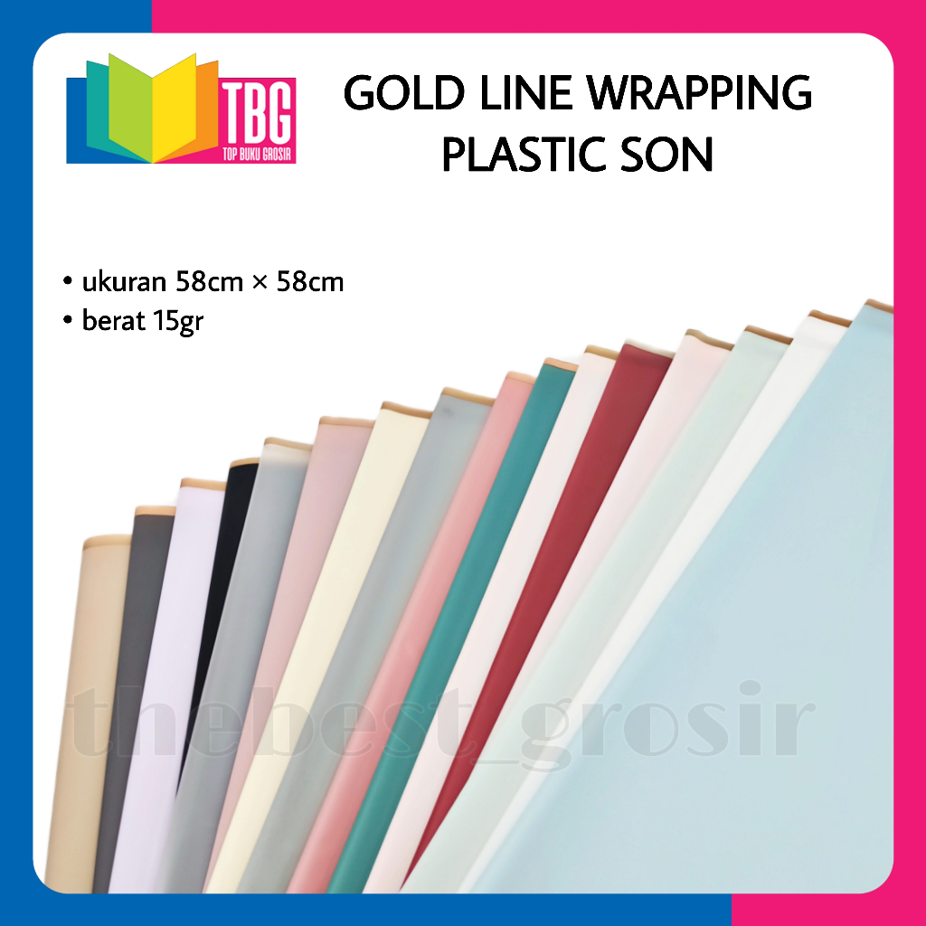 

1 PCS GOLD LINE WRAPPING PLASTIC GZ692 SON PLASTIK KERTAS BUKET BOUQUET BUNGA CELLOPHANE