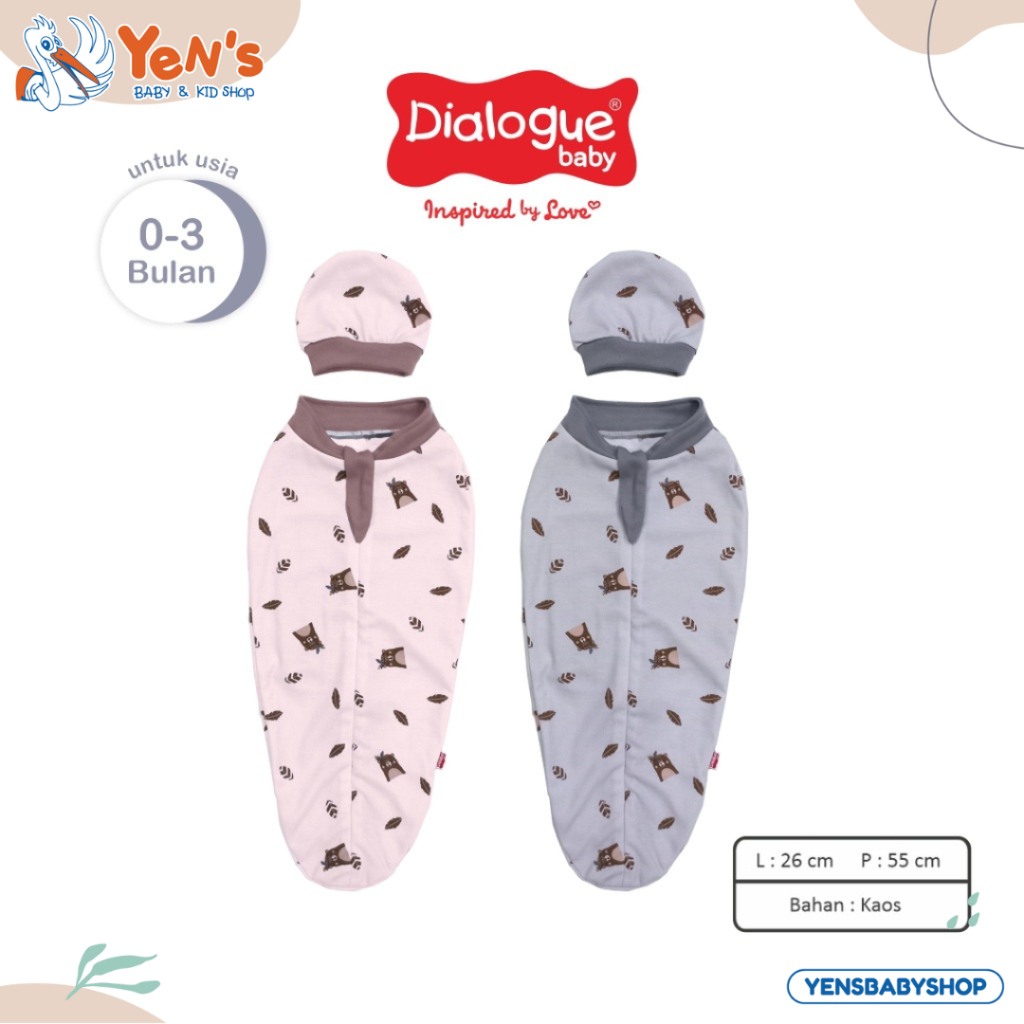 Dialogue Baby Bedong Instan + Topi Bearie Series - DLB4234