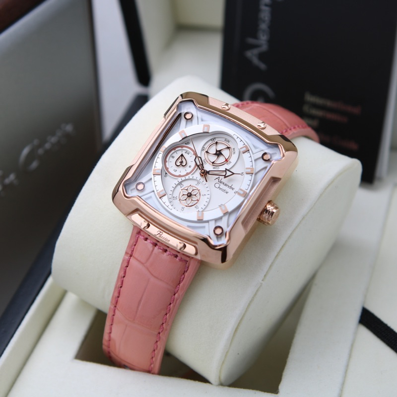 JAM TANGAN WANITA ALEXANDRE CHRISTIE AC 3030 / AC3030 LEATHER ORIGINAL