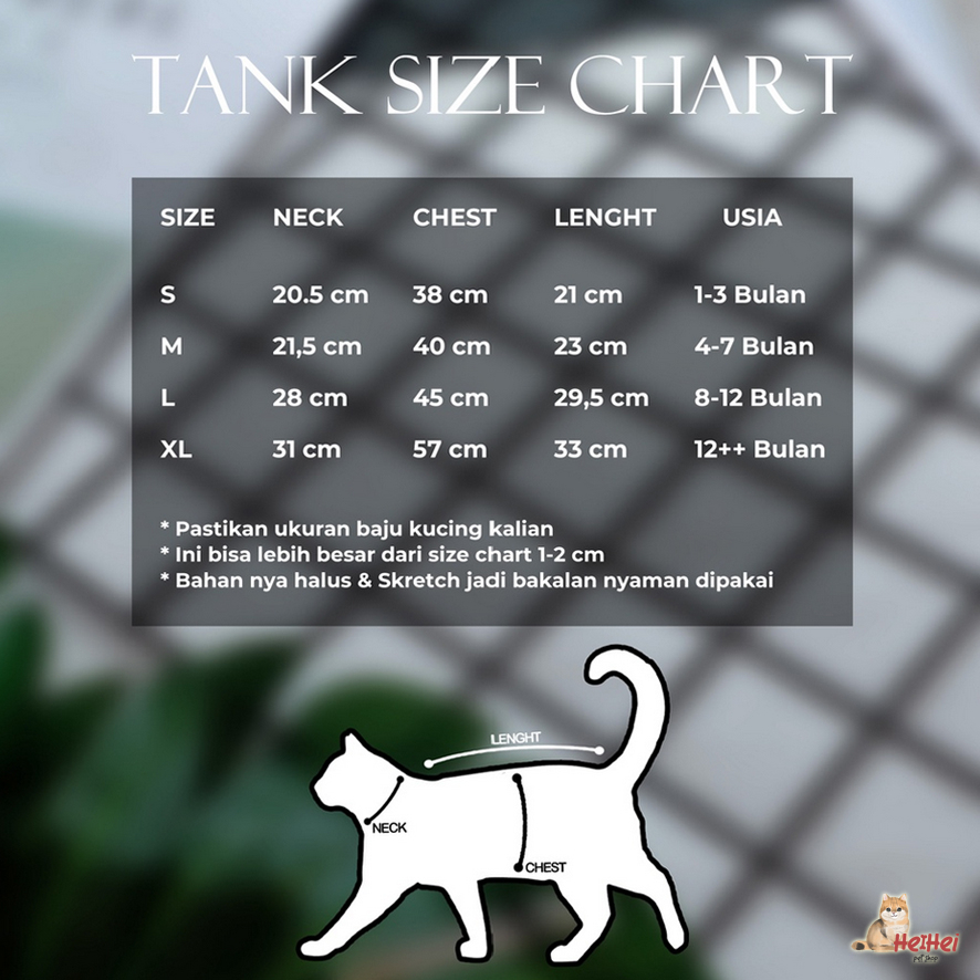 Bukipet Kaos 3G New Tank - Pakaian Hewan - Baju Anak Kucing Kitten / Kucing Dewasa - Cat T-Shirt