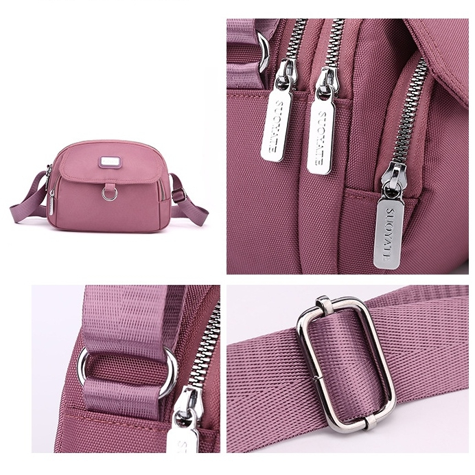 TAS SELEMPANG WANITA TA791P3 PRESBY CANVAS PINK IMPORT REMAJA KEKINIAN PREMIUM FASHION KOREA SLING BAG SHOULDER CEWEK BRANDED SIMPLE BATAM BAHU TERBARU