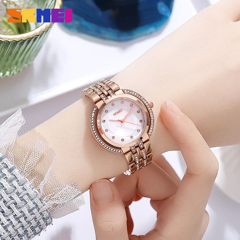 SKMEI 1979 Jam Tangan Wanita Analog Tali Stainless WATCHKITE WKOS