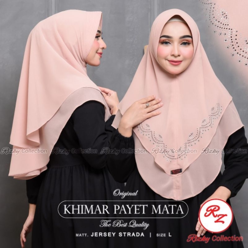 KHIMAR CERUTY 2 LAYER PAYET by RIZKY COLLECTION