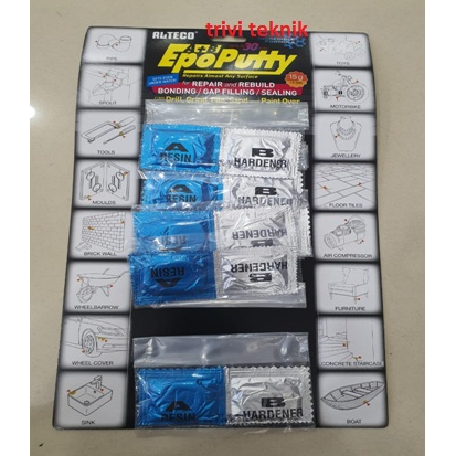 alteco adhesive epo putty, lem porting resin hardener epoxy eco 15gram