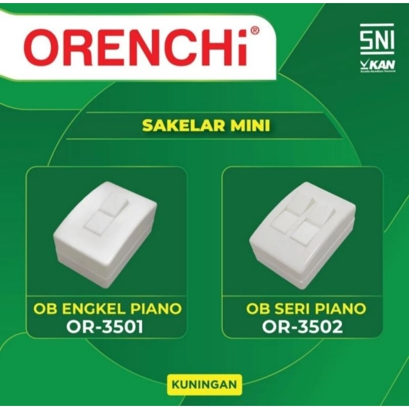 Saklar Engkel Piano Outbow OR-3501 ORENCHI Standar SNI