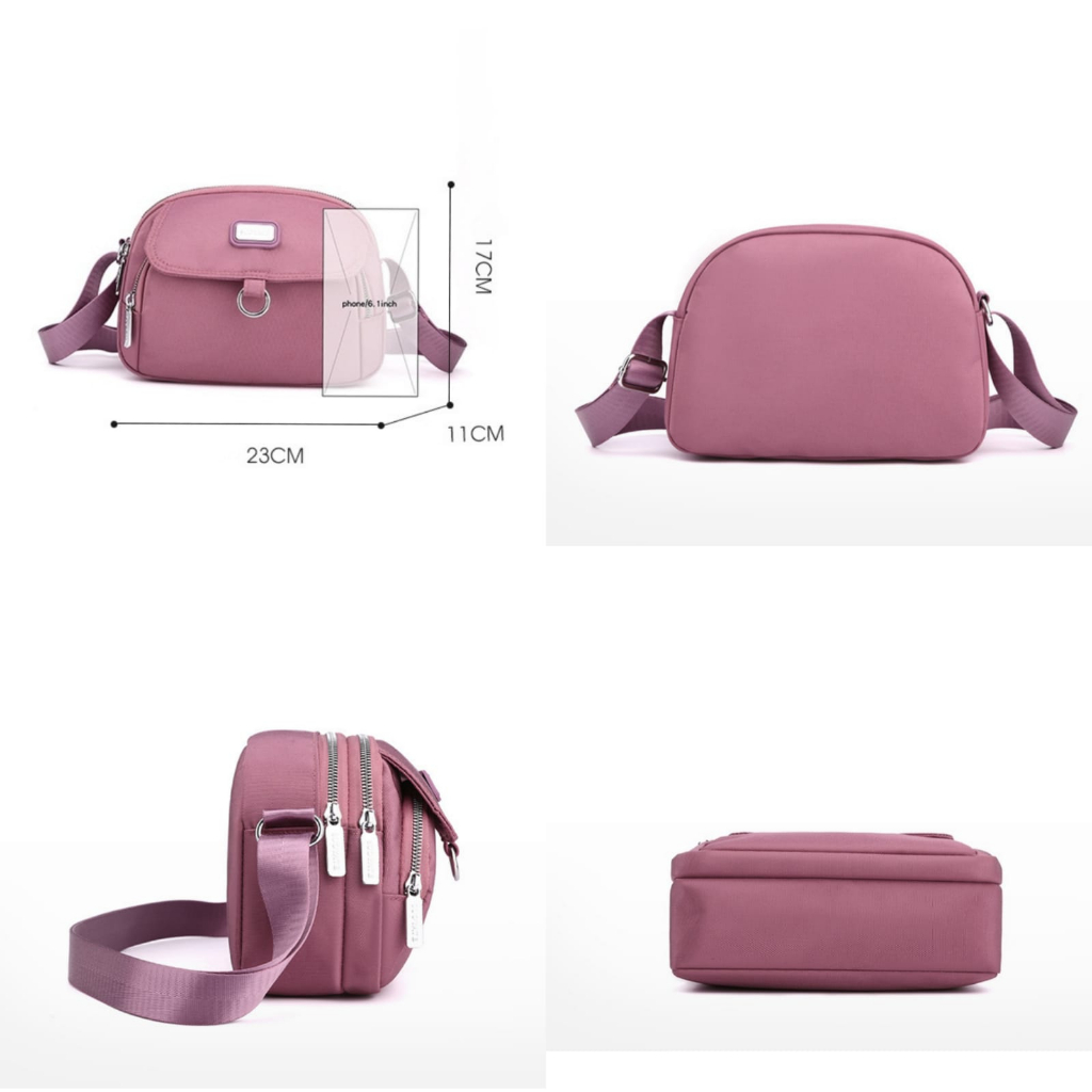 TAS SELEMPANG WANITA IMPORT SLING BAG KANVAS KEKINIAN KOREA SHOULDER CEWEK BRANDED SIMPLE BATAM PRESBY TA791P3 PINK BAHU TERBARU PREMIUM FASHION REMAJA