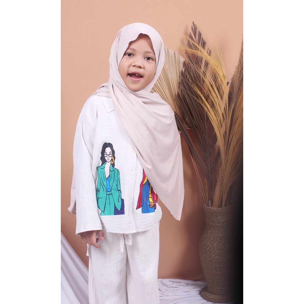 PASHMINA INSTAN ANAK JERSEY (Jahit Dagu) / Jilbab Anak Adem / Hijab Anak Pasmina CILLA