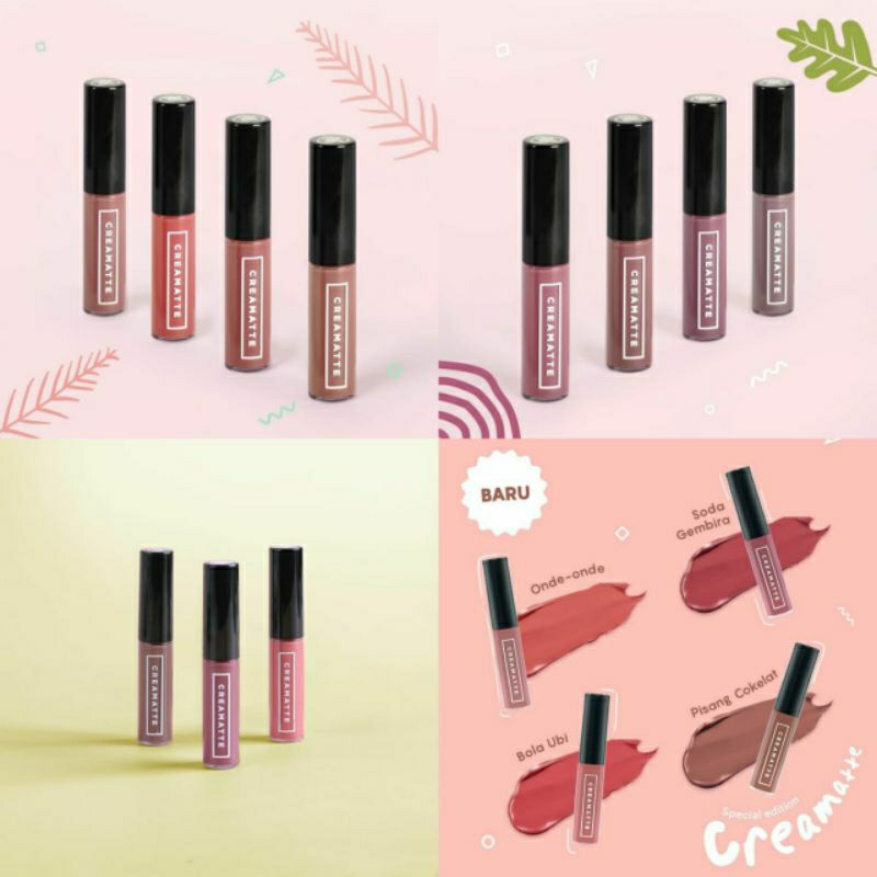 Emina Lip Cream Matte Creamatte 5.5 gr Krim bibir tetap lembab Vitamin E color Binding Pigment praktis dibawa kemana aja Remaja dewasa