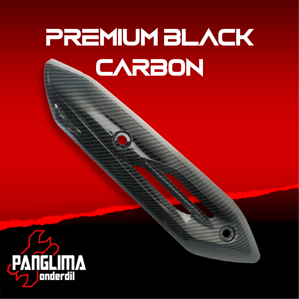 Pelindung Knalpot  Hitam-Light-Karbon-Black Carbon Genio-Beat LED New K1A 2021 Cover Tutup-Penutup-Tameng Kenalpot-Muffler-Exhaust