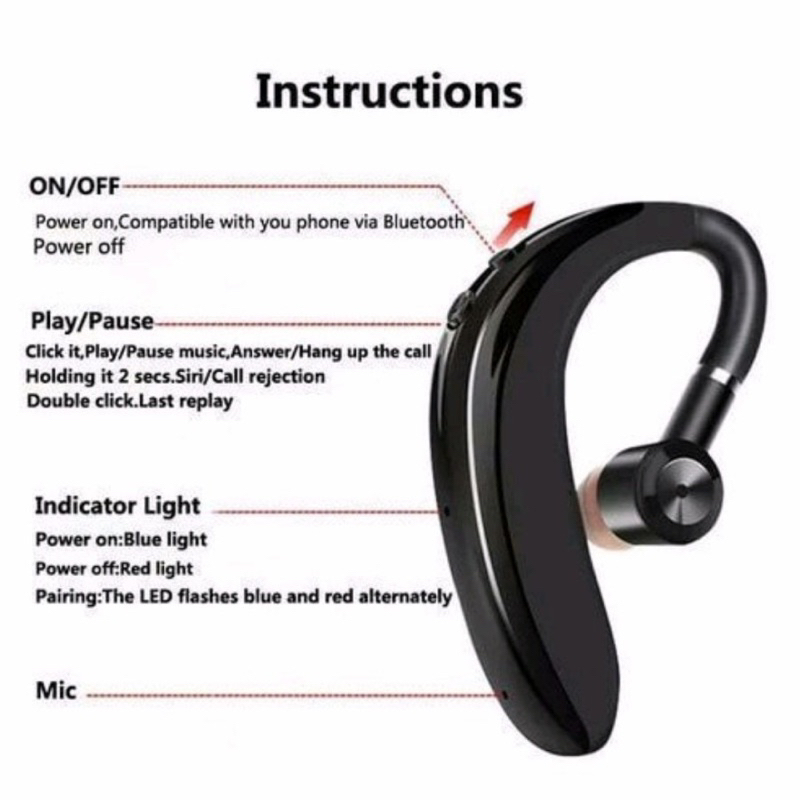 HEADSET WIRELES S109 SOUND QUALITY BUSINESS DESIGN